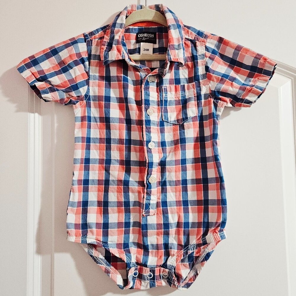 OshKosh B'Gosh Plaid Onesie